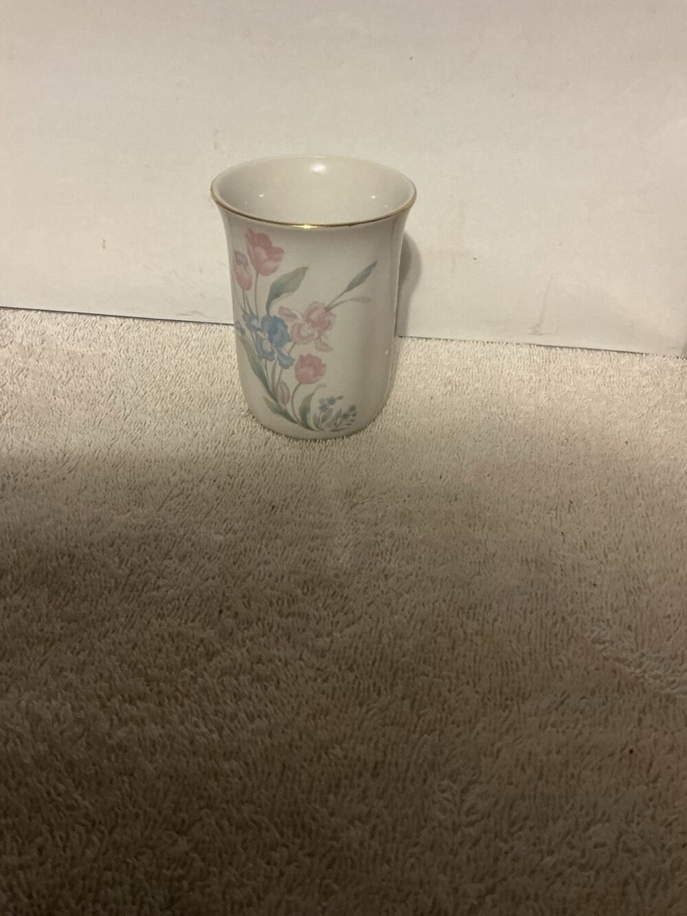 Mount Clemens Floral Porcelain Cup Multicolor Small Bathroom Accessory